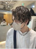 横浜★センターパートメンズパーマツイストスパイラル