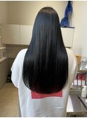 暗髪ロングストレート