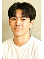 にもう&nbsp;ブルーブラック & スパイキーショート　フェザーパーマ01HH5