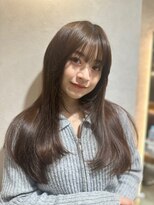 ロンド ルージュ 銀座店(Lond rouge)&nbsp;ミニウルフレイヤーカット顔周りカット前髪カット韓国ロング銀座