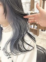 ラック 表参道(LUCK)&nbsp;インナーカラーアクアブルー/ブルーカラー/デザインカラー