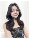 韓国ヘア　レイヤーカット　顔まわり