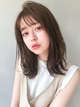 リヤン 表参道(lyann) 暗めカラーくせ毛風カール斜めバング結べるボブ#252f0909