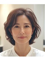 ラクレール 五香&nbsp;ナチュラルブラウンハッシュボブ/白髪染め対応/松戸/五香/元山