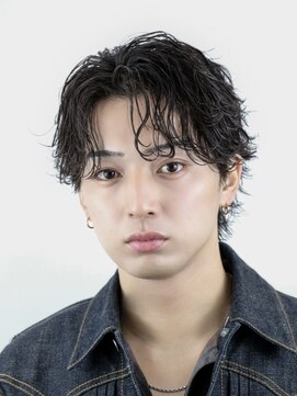 オーシャントーキョー 大阪(OCEAN TOKYO) シャドウパーマ波巻きパーマツーブロック無造作マッシュ