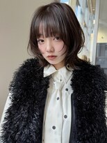 ミンクス渋谷スマートサロン(MINX shibuya smart salon)&nbsp;大人レイヤーボブ ×フェイスレイヤー× 透明感ブラウン×20代