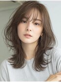 顔周りレイヤー×垢抜け似合わせミディ