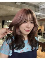 モモ(momo)&nbsp;インナーカラー/フェイスフレーミングカラーピンク/渋谷新宿