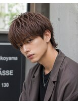 MEN's Baguz MEN'Sカット/ MEN'Sパーマ/ MEN'Sカラー 韓国風マッシュニュアンスパーマ束感メンズトレンドヘア