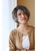 バレイヤージュミニマムボブ