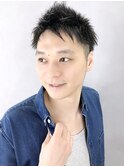 七三オールバックシルバーカラーマッシュウルフ_27374
