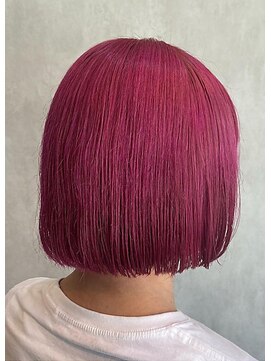 ヘアー クレイジュ(HAIR CRAYGE) 切りっぱなしボブ　バイオレットピンク
