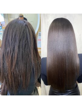 アンフィシュピトロワ(AnFye spi tlow) 高難易度ジュエリーシステム【縮毛矯正】CALUREで艶髪ストレート