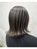 オリーブグレージュ×バレイヤージュ