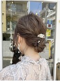 20代30代 結婚式【ヘアセット】 パーティヘア シニヨンアレンジ