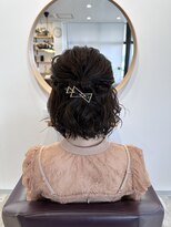 ヘアーサロン 銀 ボブハーフアップ