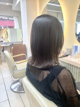 テトラ バイ ネオリーブ 横浜西口店(tetra by neolive) 暗髪×切りっぱなしボブ