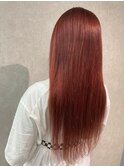 #エクステ#プルエクステ#赤色#レッド#ギャル