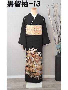 きものサロン すずめ屋 レンタル黒留袖-13(鏡面)黒留袖（正絹五つ紋）
