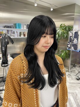 ゼスト 八王子店(ZEST) 韓国風ブルーブラックヘア【溝呂木結奈】