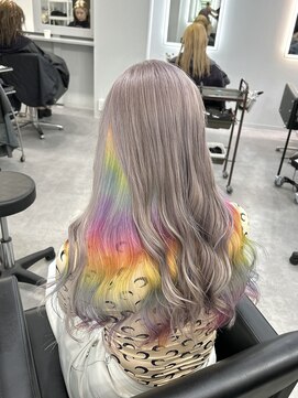 シェイロ(Cielro) ホワイトシルバー×インナーレインボーカラー