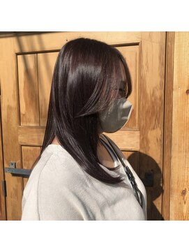 ランタン(LANTERN) ラベっbダーブラウン＋レイヤーカット#LANTERN山科