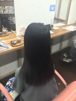 ナンバーエイト(number eight)&nbsp;髪質改善ツヤ髪ロング＊冬カラーアッシュブラック10代20代