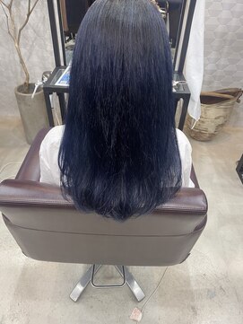 アート(a-to) 【a-to】ネイビー／グラデーション／ロング