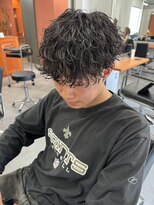 レブ 三条河原町(Reb,)&nbsp;波巻きパーマ波巻きスパイラルメンズパーマメンズカット眉毛