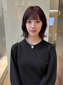ビーハイブアヴェダ PARCO2店(BEHIVE AVEDA) ブリーチなしダークレッド/sakuya
