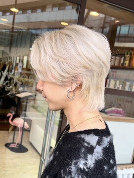 イエローコーン 金沢文庫店(YELLOW CORN) メンズウルフ/韓国マッシュ/センターパート/ニュアンスパーマ