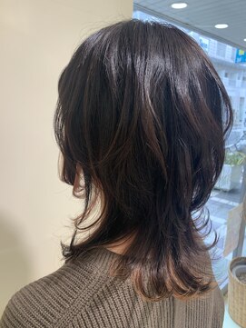 アズールサン 草加西口店(azule-sun) ウルフスタイル,インナーカラー,ピンク