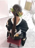 和装　ポニーテール