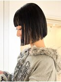 黒髪オリーブグレー小顔ココアベージュ新宿ボブ【Anzu】▲