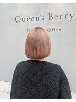 ヘアリラクゼーション クインズベリー(Hair Relaxation Queen's Berry) ハイトーンボブ1.8似合わせカット