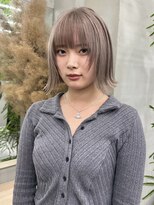 ギークス(GEEKS) 【GEEKS渋谷】レイヤーボブ/ミルクティーベージュ/アッシュ/小顔