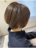 大人ショートボブ/オリーブグレージュ