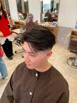 アース 郡山コスモス通り店(HAIR&MAKE EARTH)&nbsp;ナチュラルアップバング×フェードショート