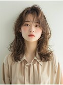 くびれミディアムパーマレイヤーニュアンスパーマボブパーマ