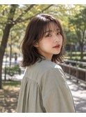  &nbsp;&nbsp;&nbsp;外ハネボブ×オリーブグレージュ×美髪