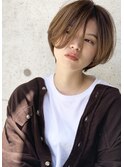 前髪なしショート