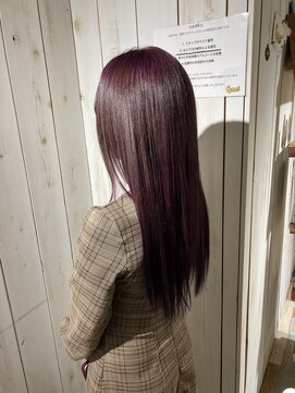 ギャレット 新宿店(Garret) ブリーチ×パープルアッシュ/20代30代40代50代60代