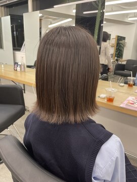 エイト 恵比寿店(EIGHT ebisu) 縮毛矯正艶髪ストレート切りっぱなし外ハネボブ