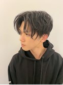センターパート ウザバングパーマ