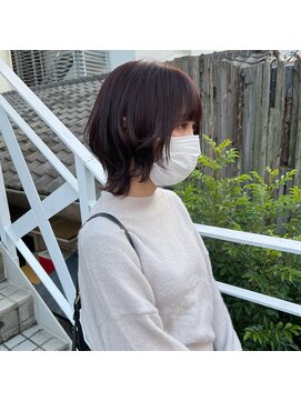 ミント(mint) ショートウルフ/ボブウルフ/ウルフカット/グレージュ