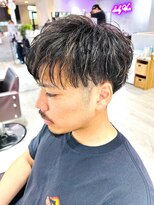 ラッキーヘア 加古川(Lucky Hair)&nbsp;ハイライトカラー×メンズマッシュ【シン】