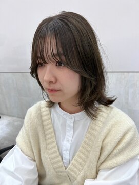 サンド 鹿児島中央(sand) 黒髪/グレーベージュ/レイヤーロング/前髪パーマ[鹿児島駅]