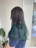 ガリカ シーム(Gallica/SEAM)&nbsp;<川辺晴加>ツートンカラー/ダークグレージュxブルーグリーン