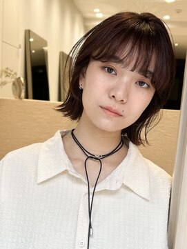 シュク 高円寺(SYUK) kanna【高円寺 中野】ぷつっとボブ/カシスブラウン/髪質改善