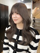 メロウ 神戸三宮(mellow) くびれレイヤー×ブリーチなしくすみベージュ
